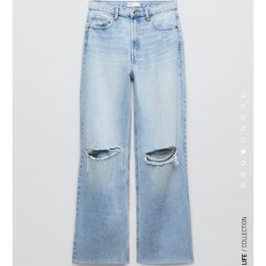 NWT Zara straight full length jeans in harmony blue size 38/6